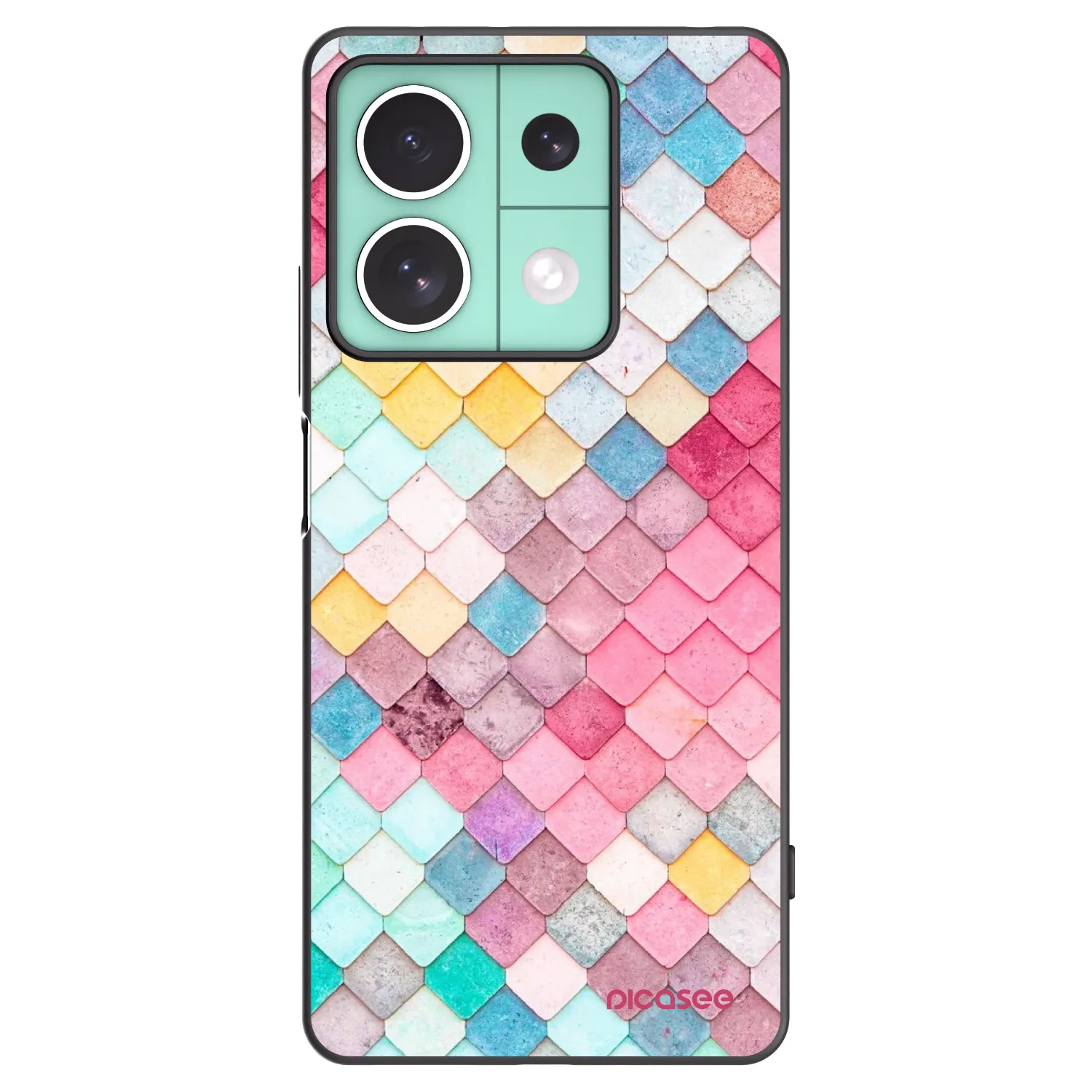 Picasee silikonski črni ovitek za Xiaomi Redmi Note 13 5G - Colorful roof