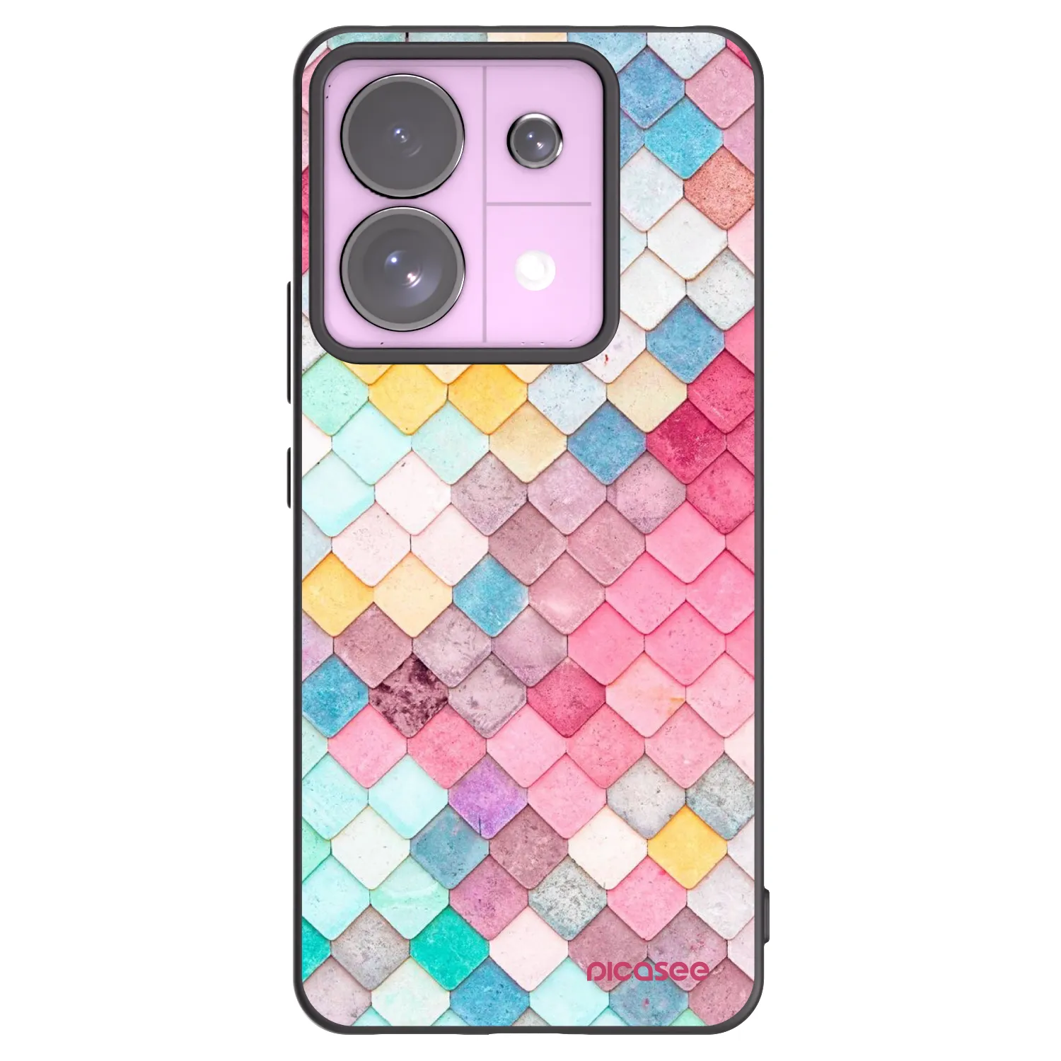 Picasee silikonski črni ovitek za Xiaomi Redmi Note 13 Pro 5G - Colorful roof