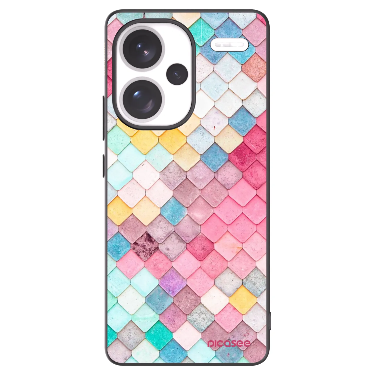 Picasee silikonski črni ovitek za Xiaomi Redmi Note 13 Pro+ 5G - Colorful roof