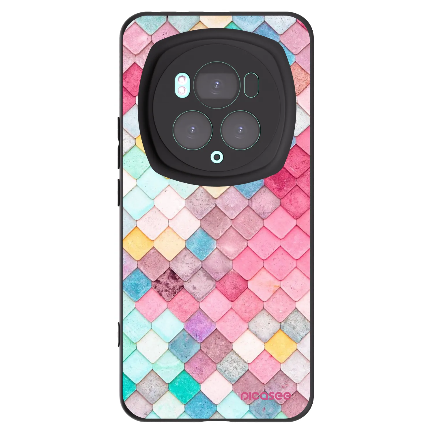 Picasee silikonski črni ovitek za Honor Magic6 Pro - Colorful roof