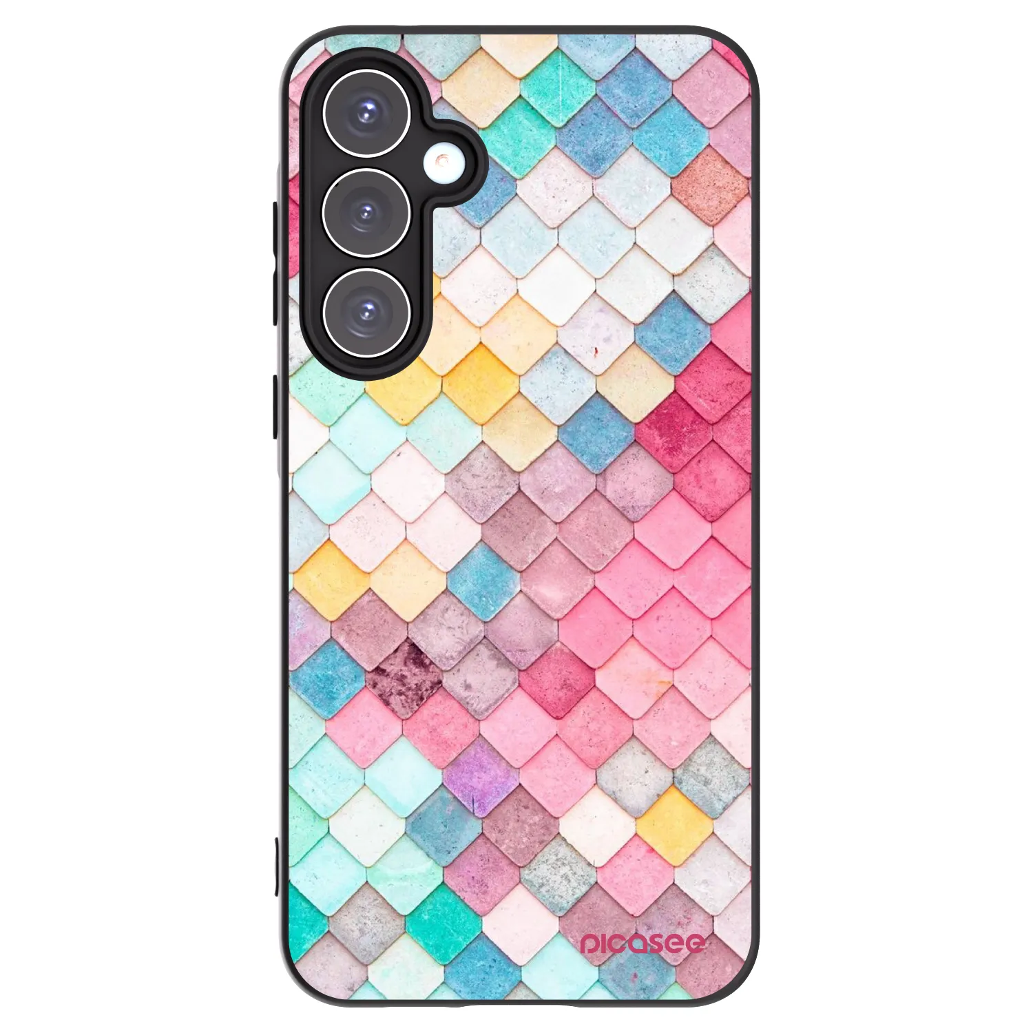 Picasee silikonski črni ovitek za Samsung Galaxy A55 5G A556B - Colorful roof