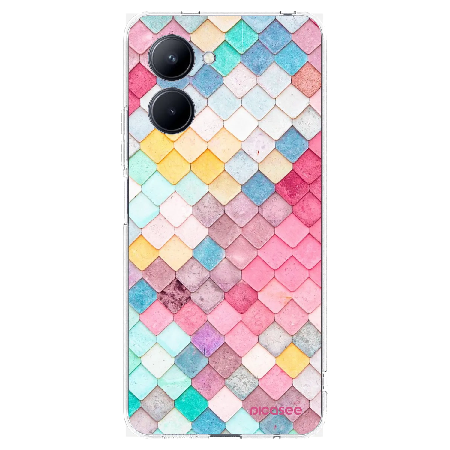 Picasee silikonski prozorni ovitek za Realme C33 (2023) - Colorful roof