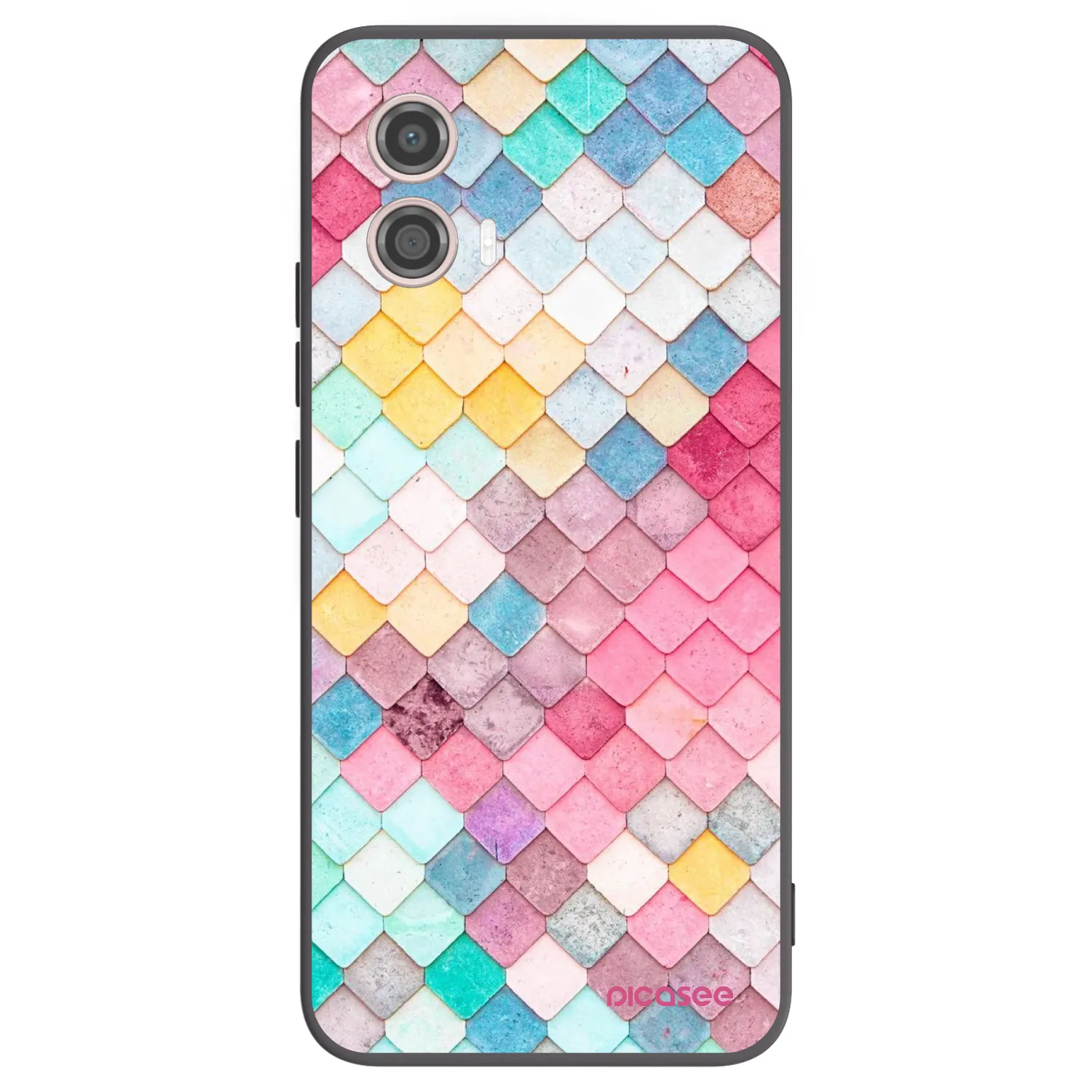 Picasee silikonski črni ovitek za Motorola Moto G53 5G - Colorful roof