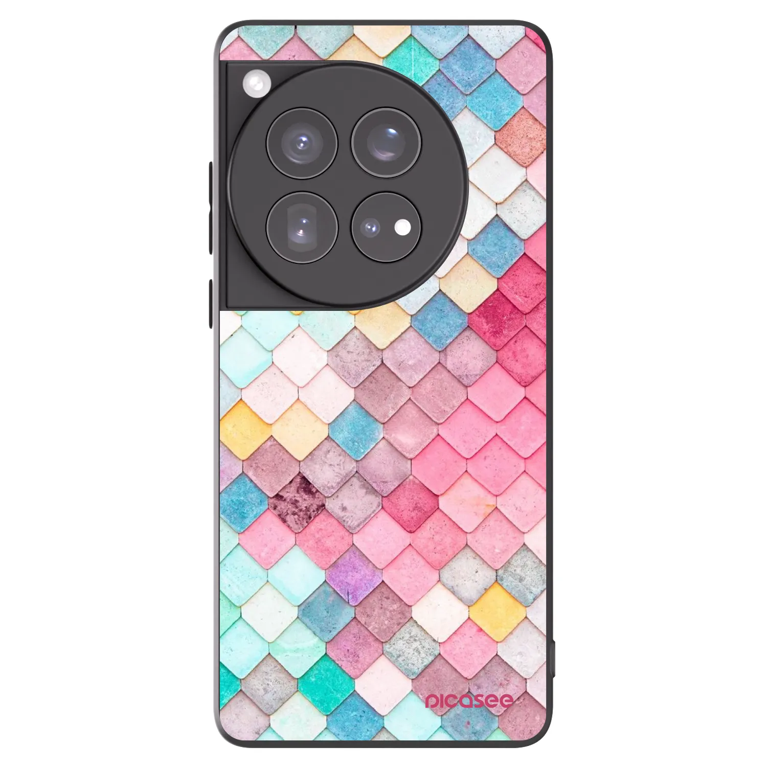 Picasee silikonski črni ovitek za OnePlus 12 5G - Colorful roof