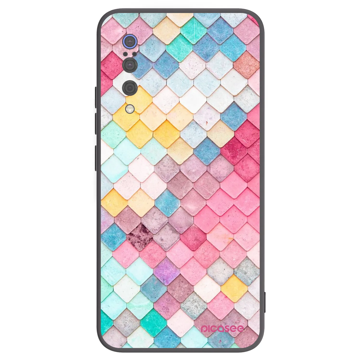 Picasee silikonski črni ovitek za Xiaomi Mi 9 - Colorful roof