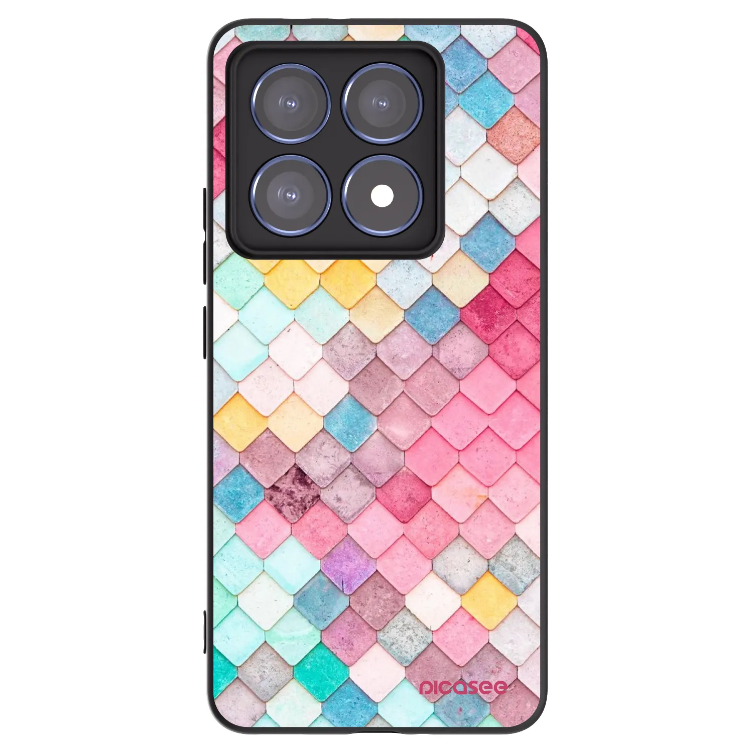 Picasee silikonski črni ovitek za Xiaomi 14T Pro - Colorful roof