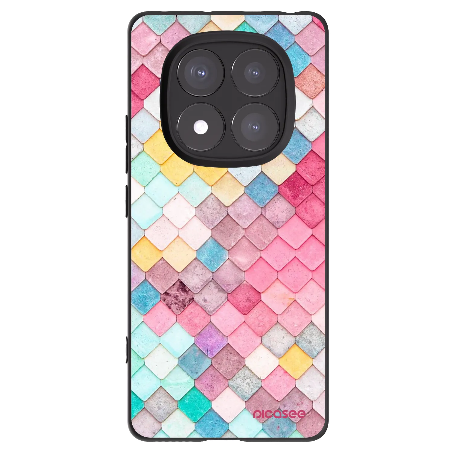 Picasee silikonski črni ovitek za Xiaomi Redmi Note 14 Pro 5G - Colorful roof