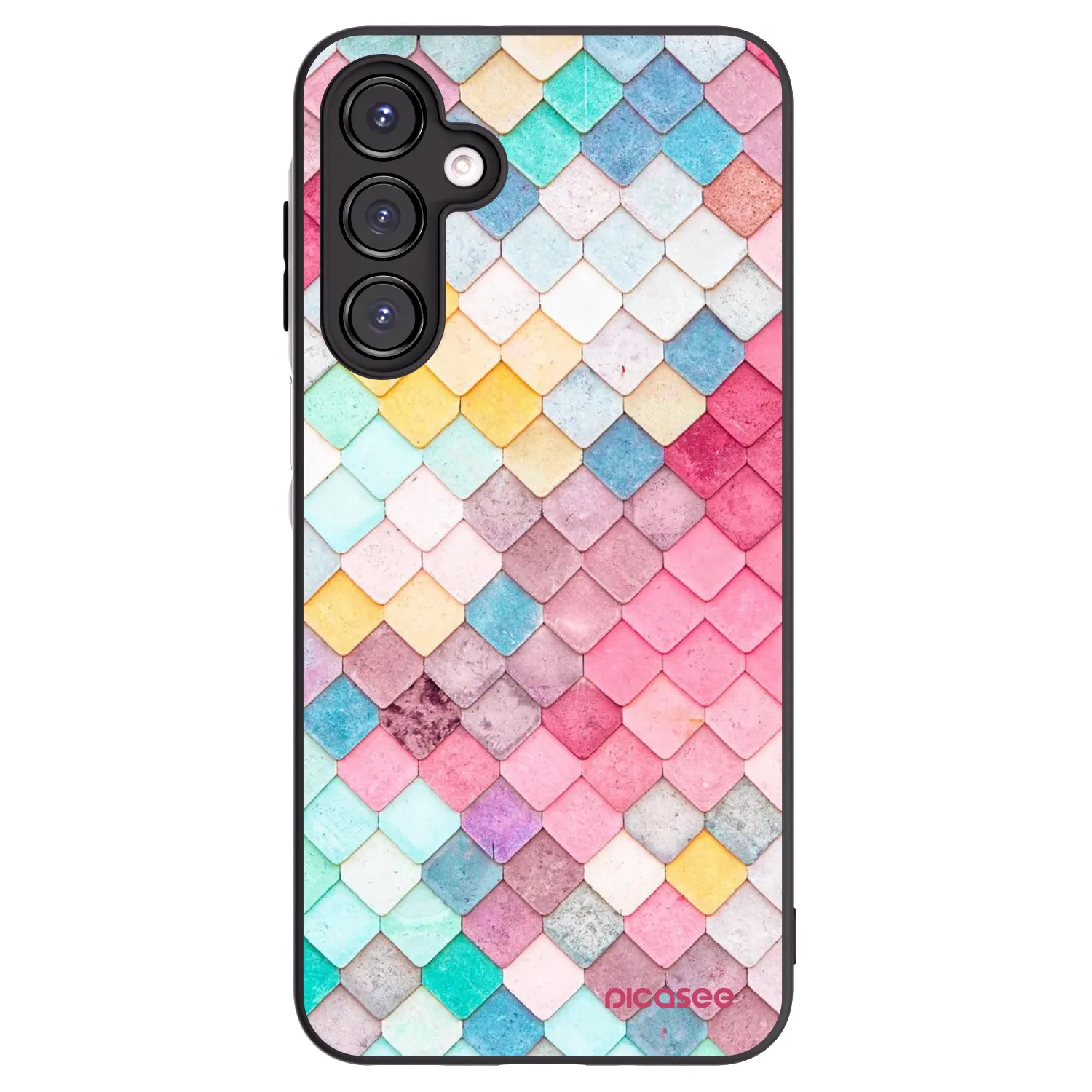Picasee silikonski črni ovitek za Samsung Galaxy A16 5G - Colorful roof