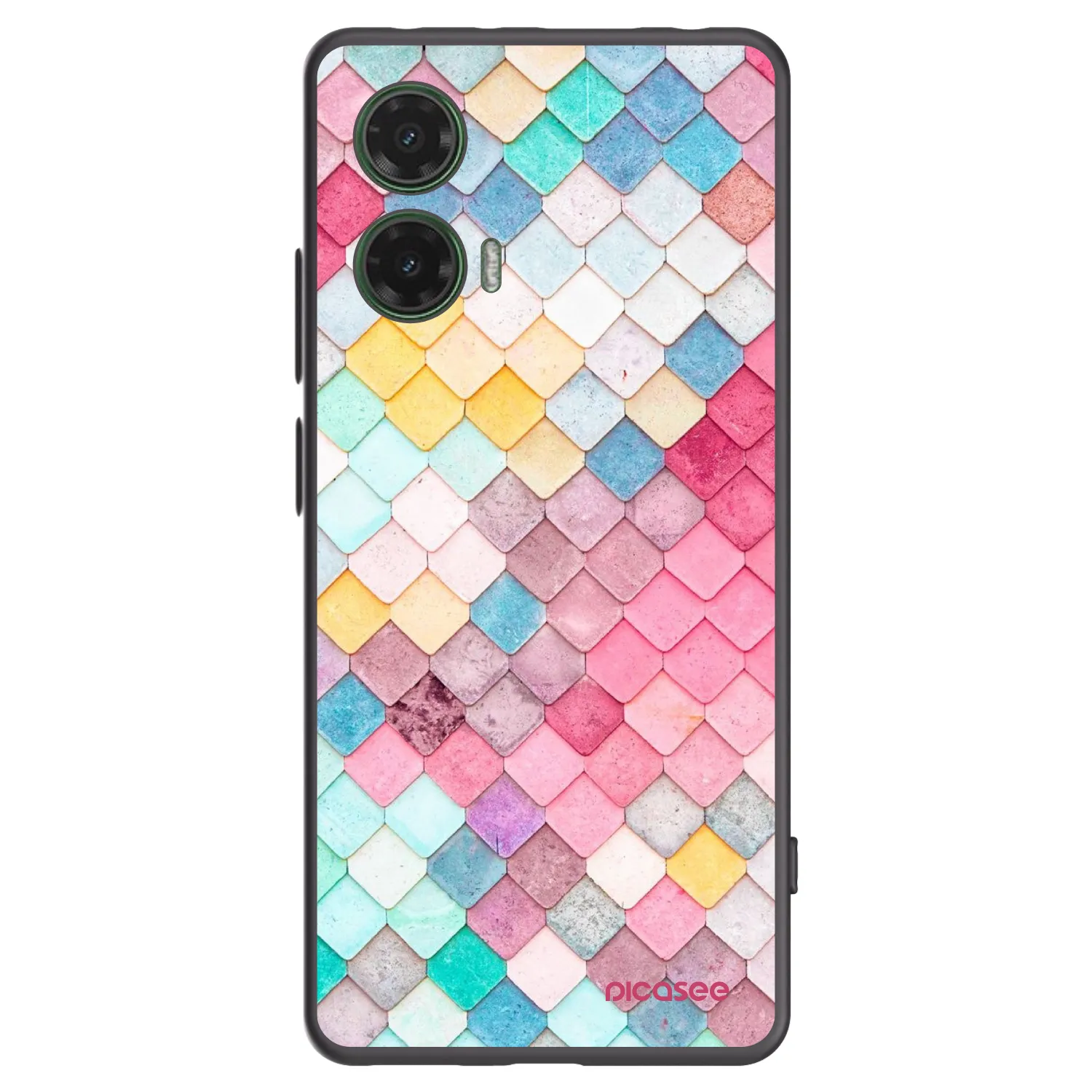 Picasee silikonski črni ovitek za Motorola Moto G35 5G - Colorful roof