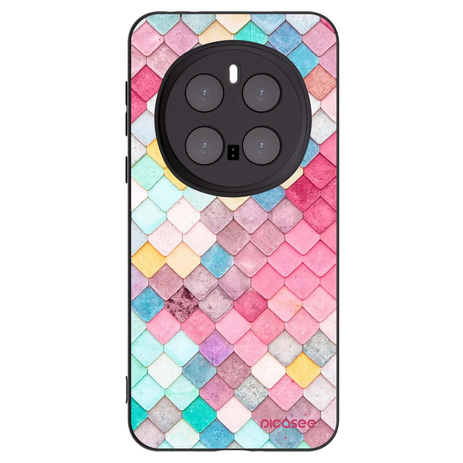 Picasee silikonski črni ovitek za Honor Magic7 Pro 5G - Colorful roof