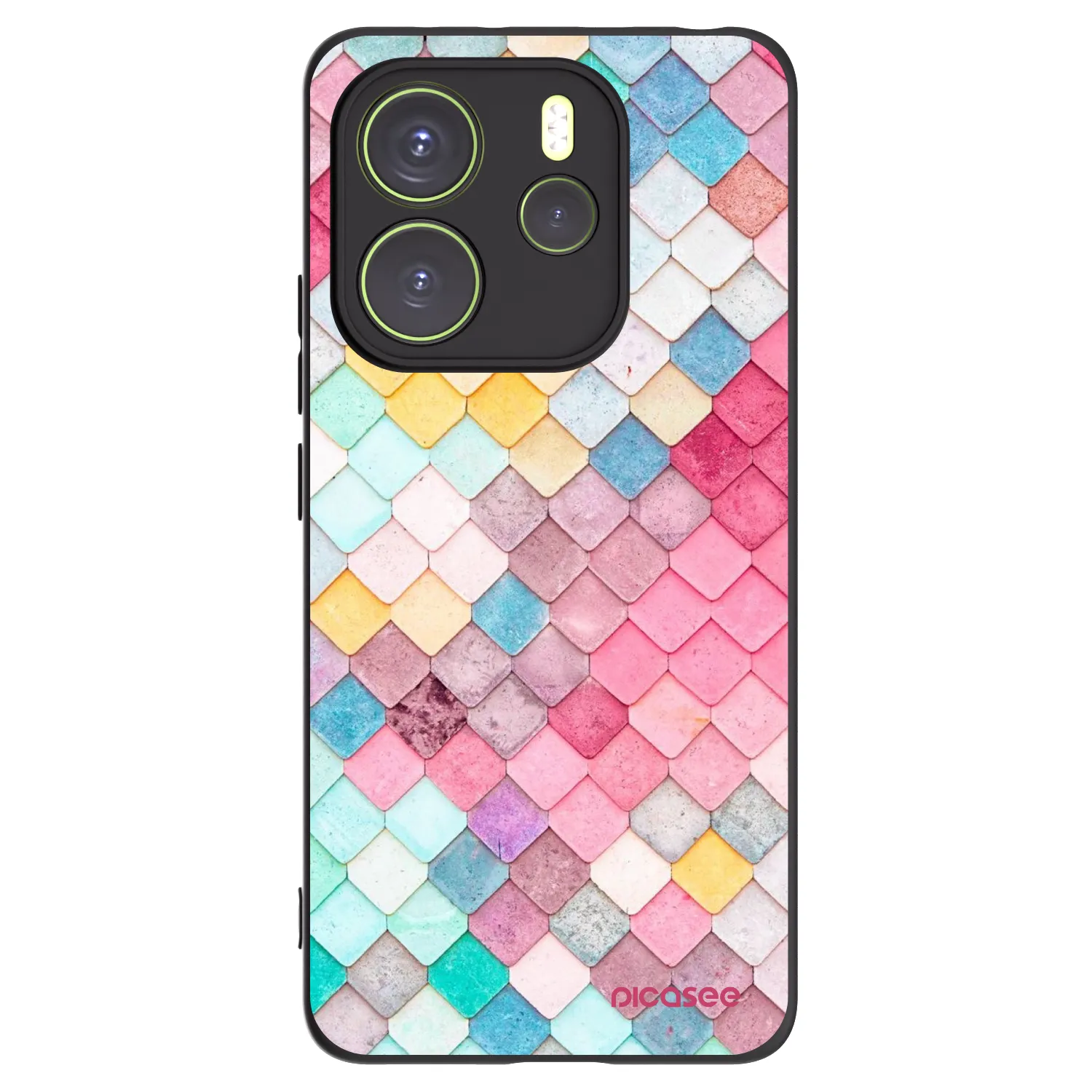 Picasee silikonski črni ovitek za Xiaomi Redmi Note 14 4G - Colorful roof