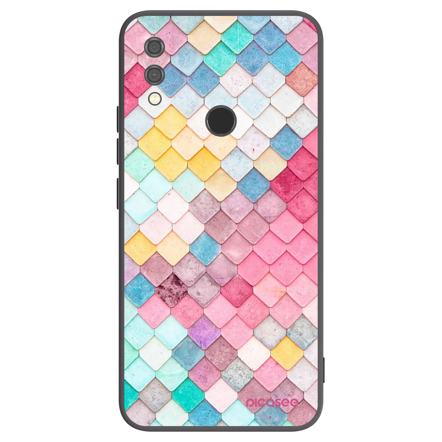 Picasee silikonski črni ovitek za Xiaomi Redmi Note 7 - Colorful roof
