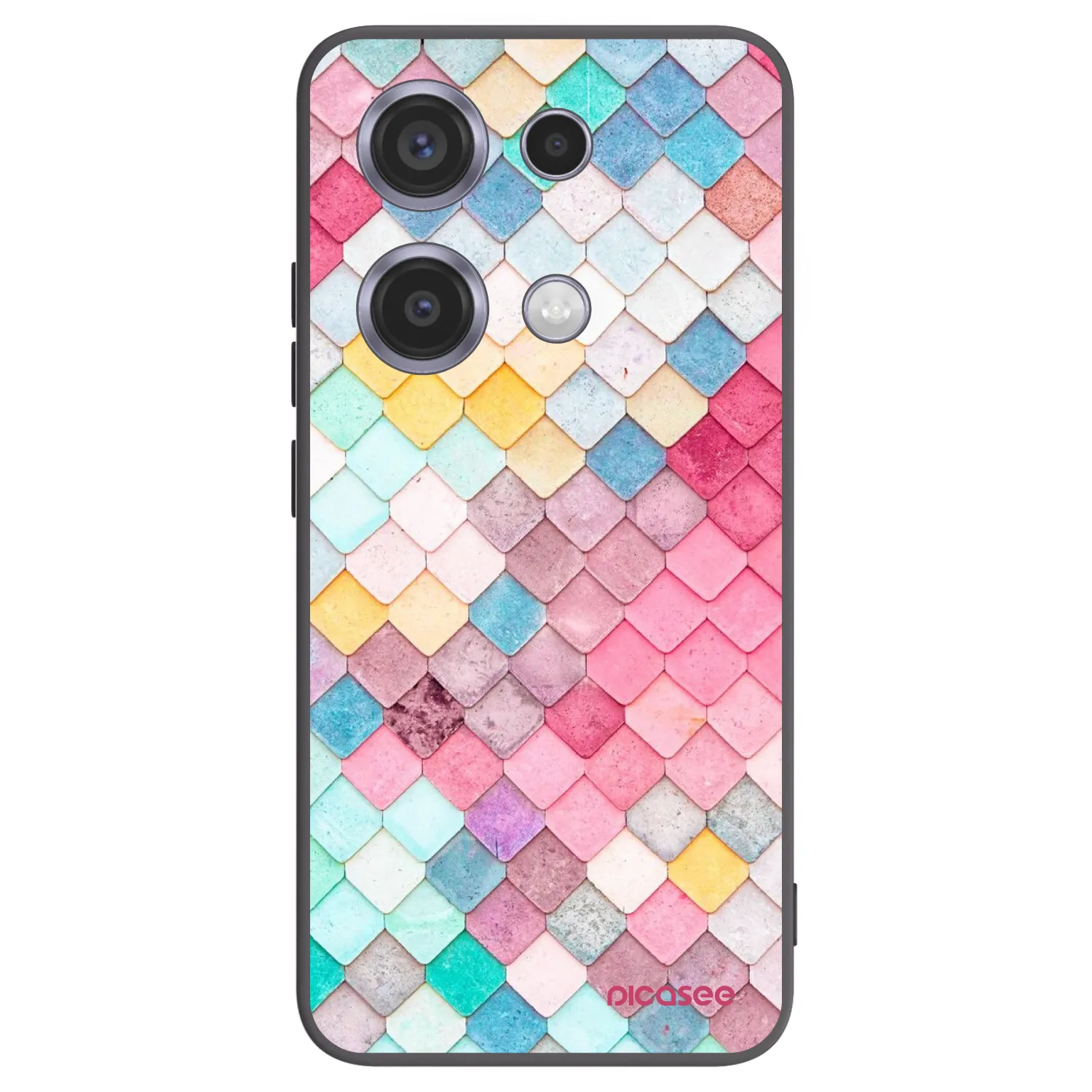 Picasee silikonski črni ovitek za Xiaomi Redmi Note 14S - Colorful roof
