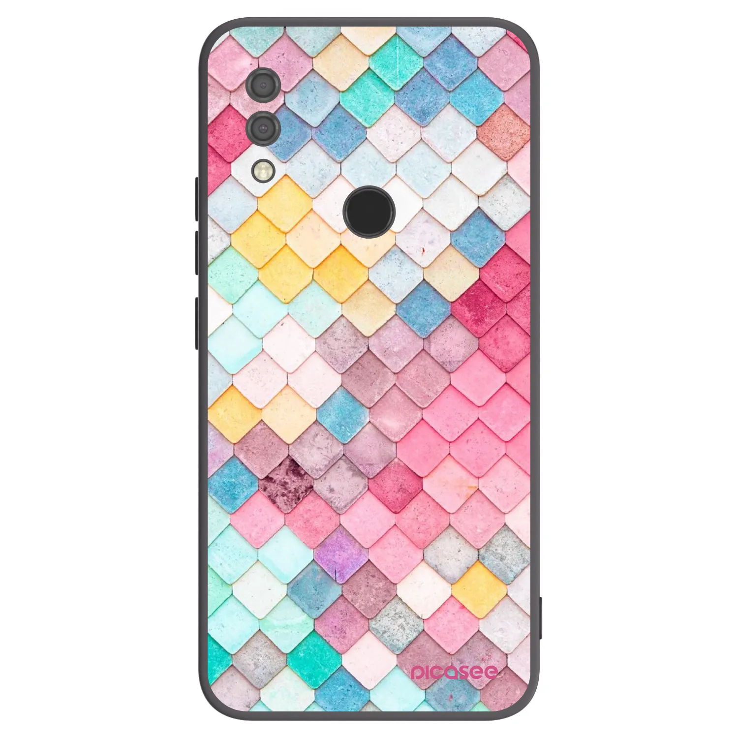 Picasee silikonski črni ovitek za Xiaomi Redmi 7 - Colorful roof