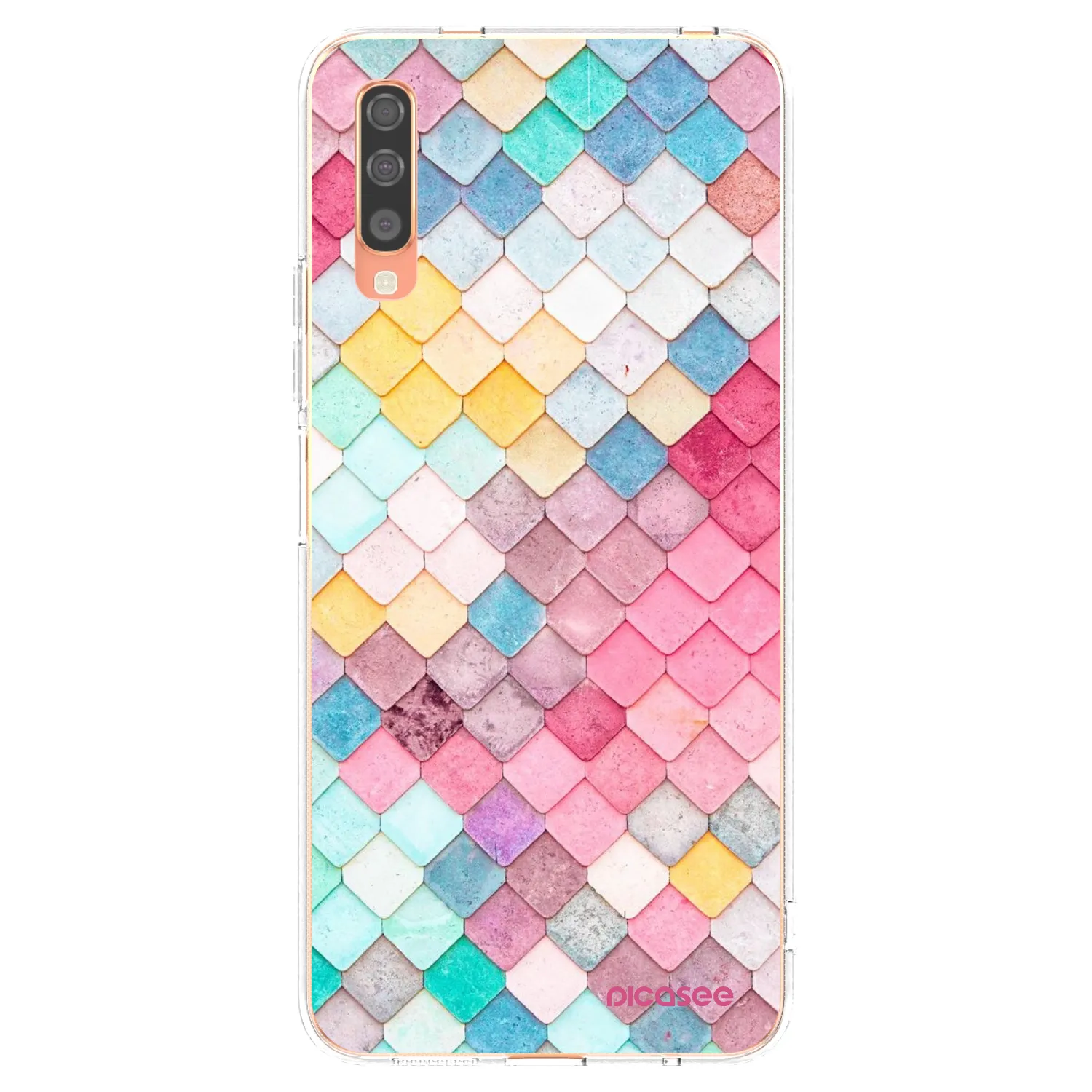 Picasee silikonski prozorni ovitek za Samsung Galaxy A70 A705F - Colorful roof