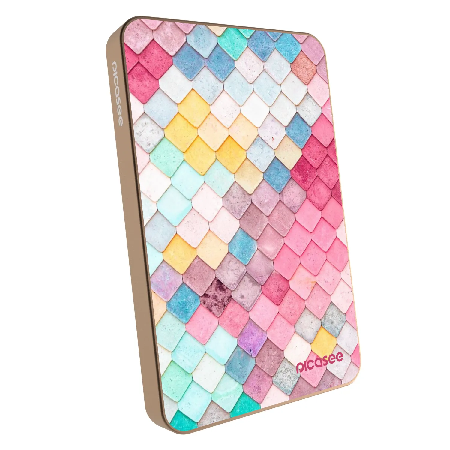 Picasee Prenosna baterija z MagSafe 5 000 mAh Zlati - Colorful roof