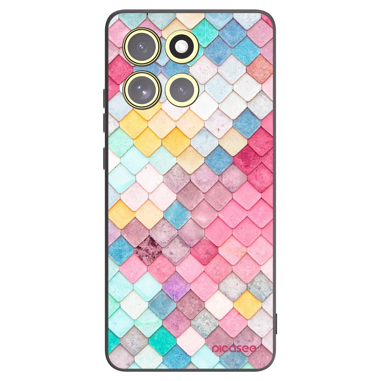Picasee silikonski črni ovitek za Motorola Moto G86 5G - Colorful roof