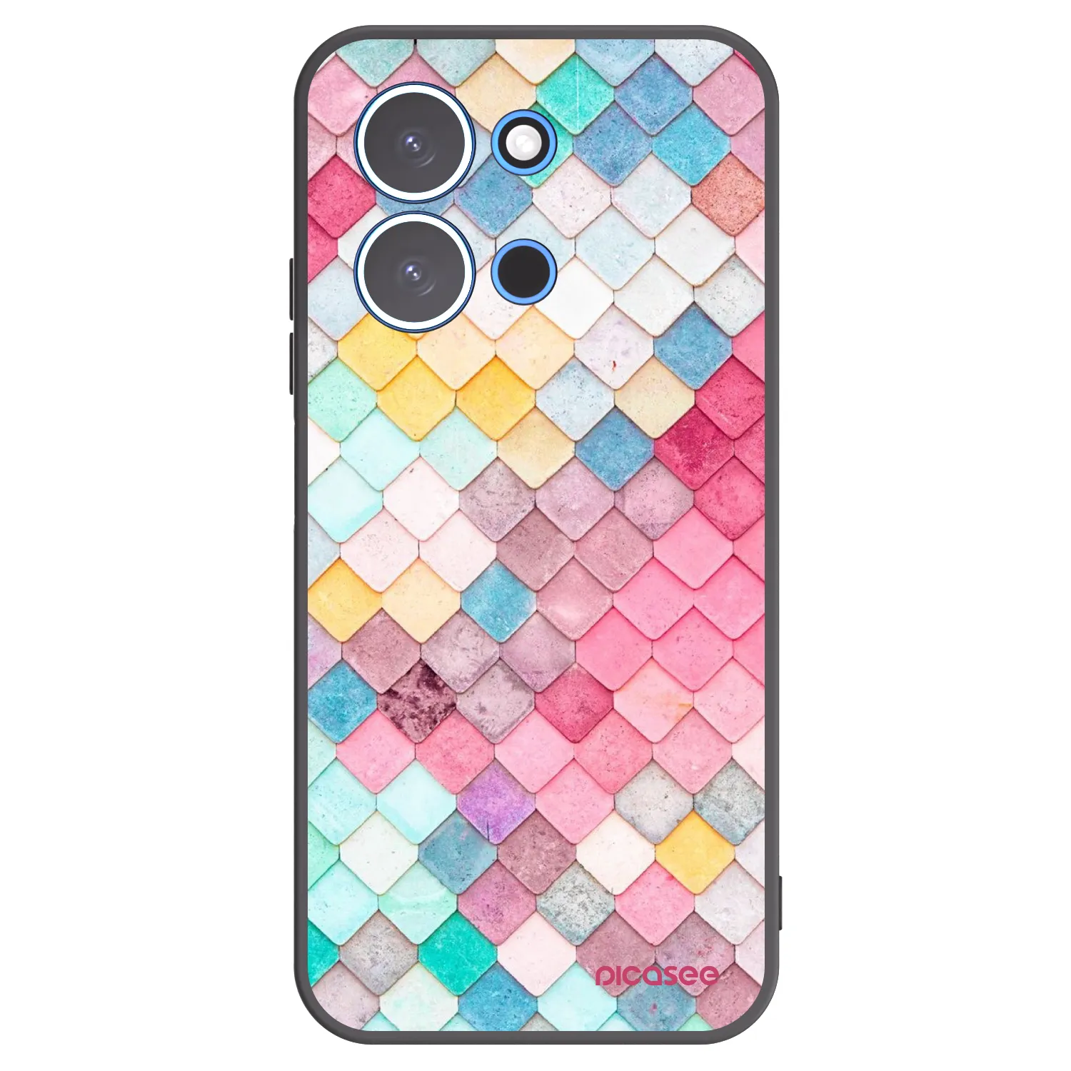 Picasee silikonski črni ovitek za Xiaomi Redmi 15C 4G - Colorful roof