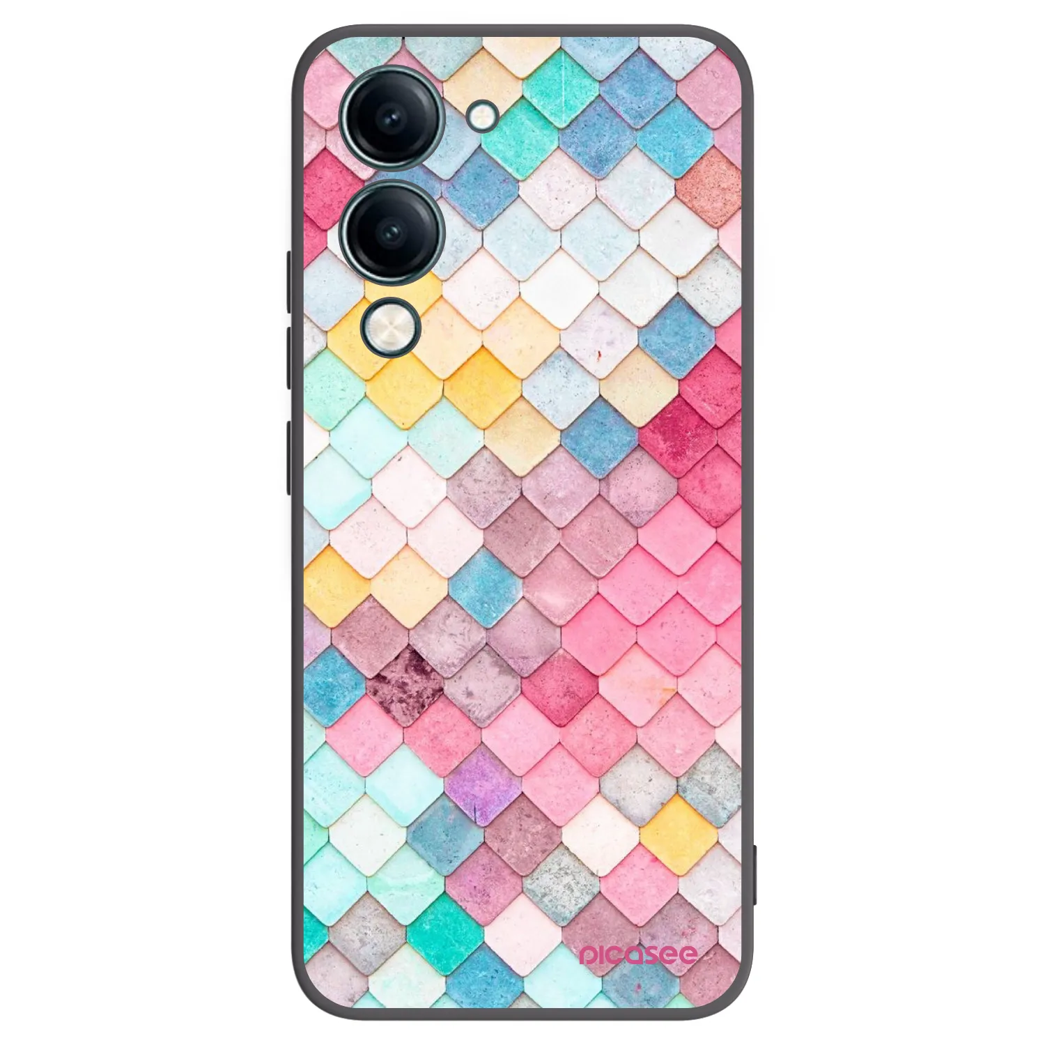 Picasee silikonski črni ovitek za Vivo Y29s 5G - Colorful roof