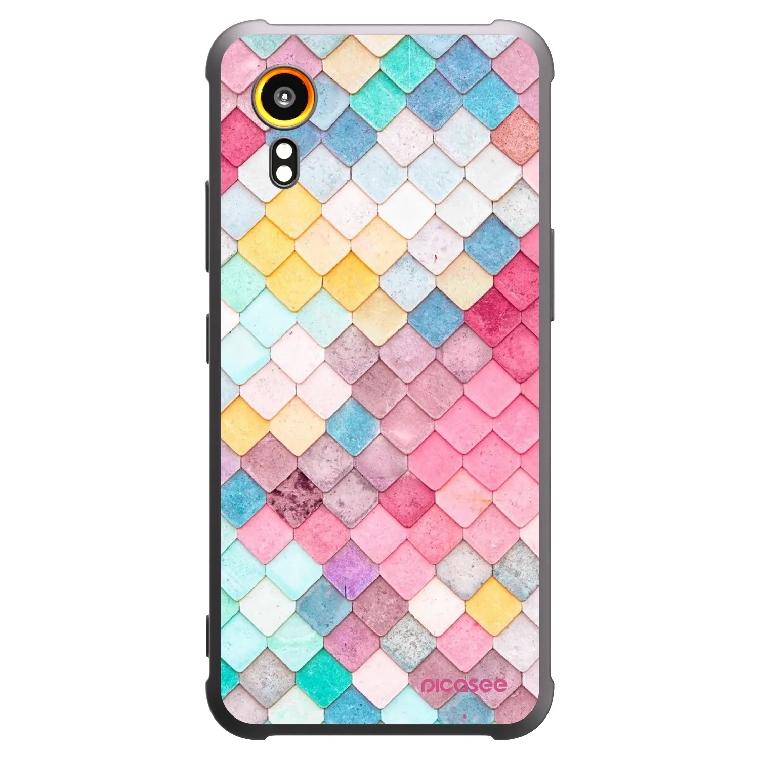 Picasee silikonski črni ovitek za Samsung Galaxy Xcover 7 - Colorful roof