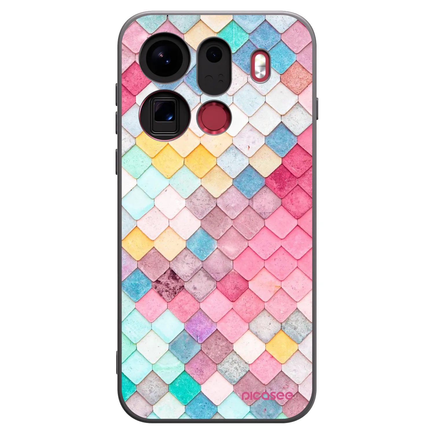 Picasee silikonski črni ovitek za OPPO Find X9 Pro - Colorful roof