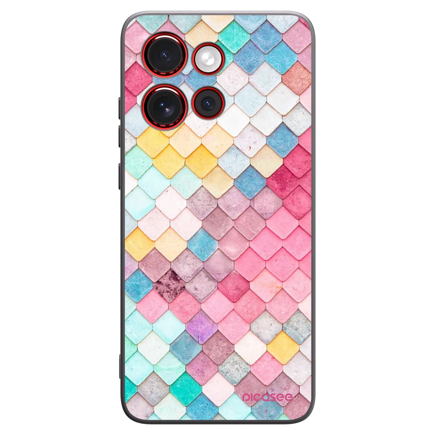 Picasee silikonski črni ovitek za Motorola Edge 60 Neo 5G - Colorful roof