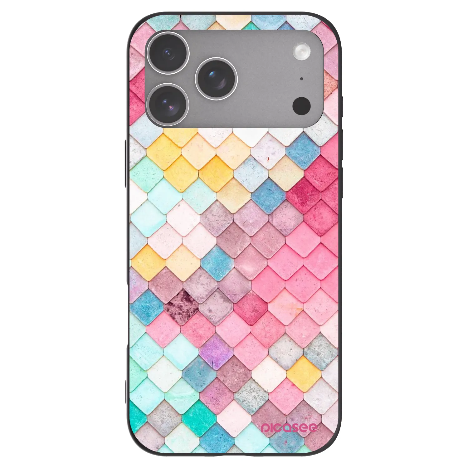 Picasee silikonski črni ovitek za Apple iPhone 18 Pro Max - Colorful roof
