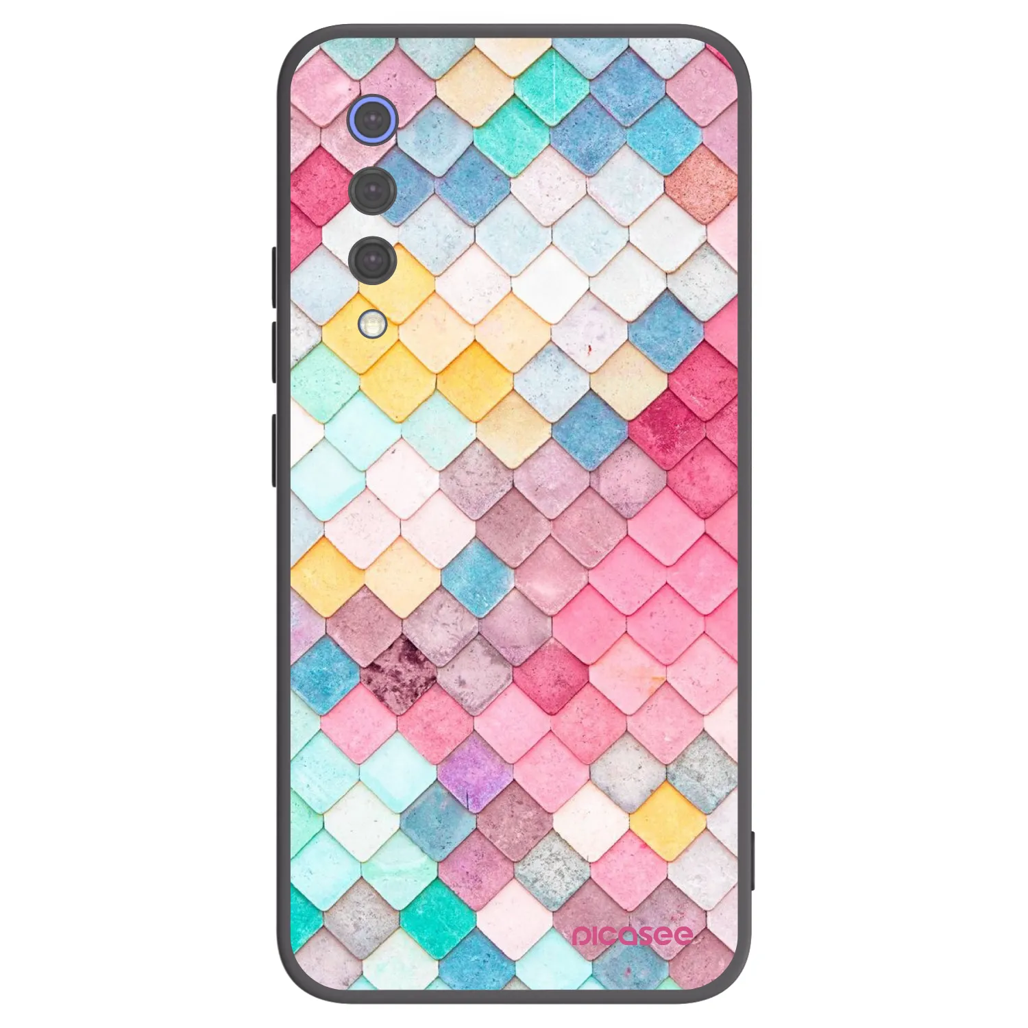 Picasee silikonski črni ovitek za Xiaomi Mi 9 SE - Colorful roof
