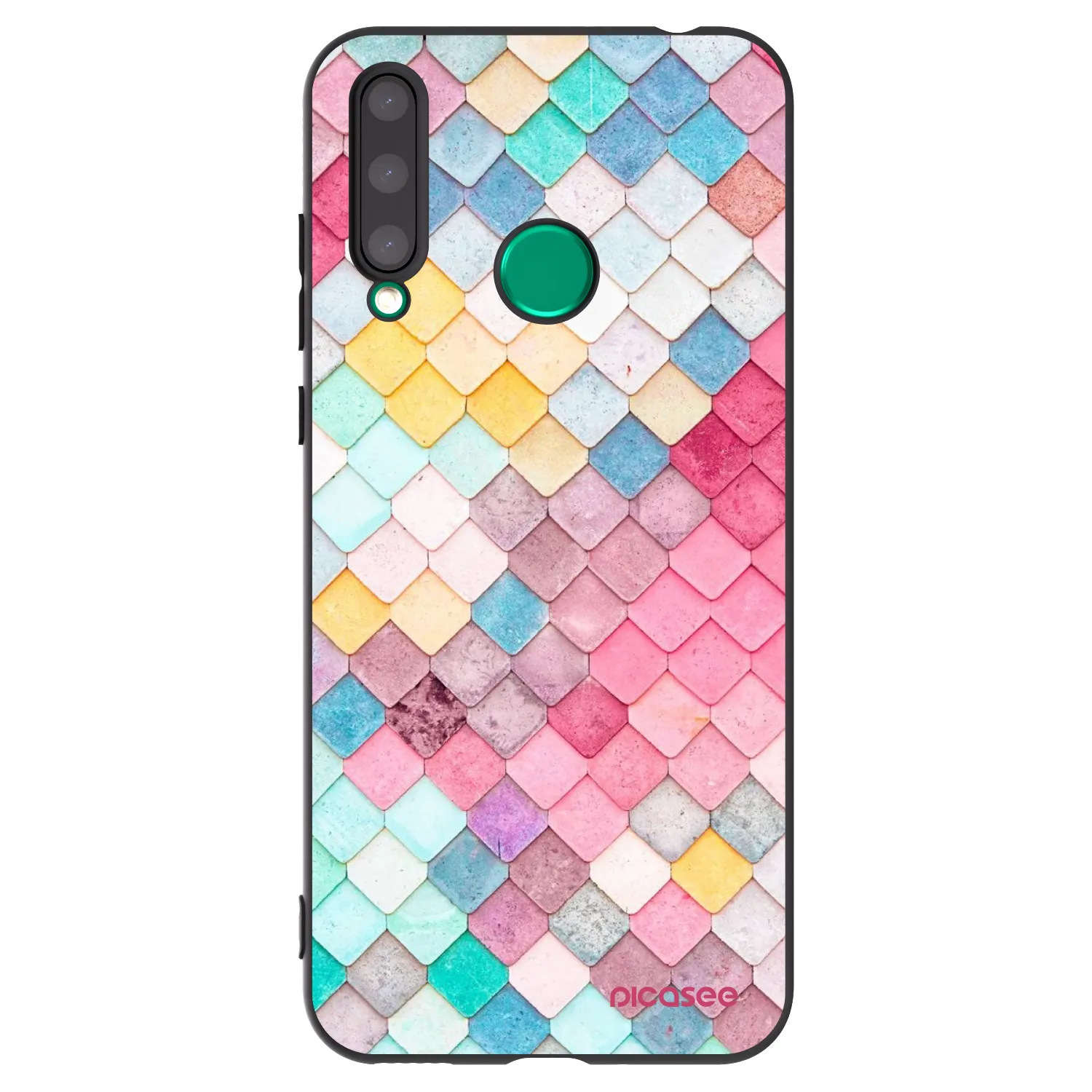 Picasee silikonski črni ovitek za Honor 20 Lite - Colorful roof