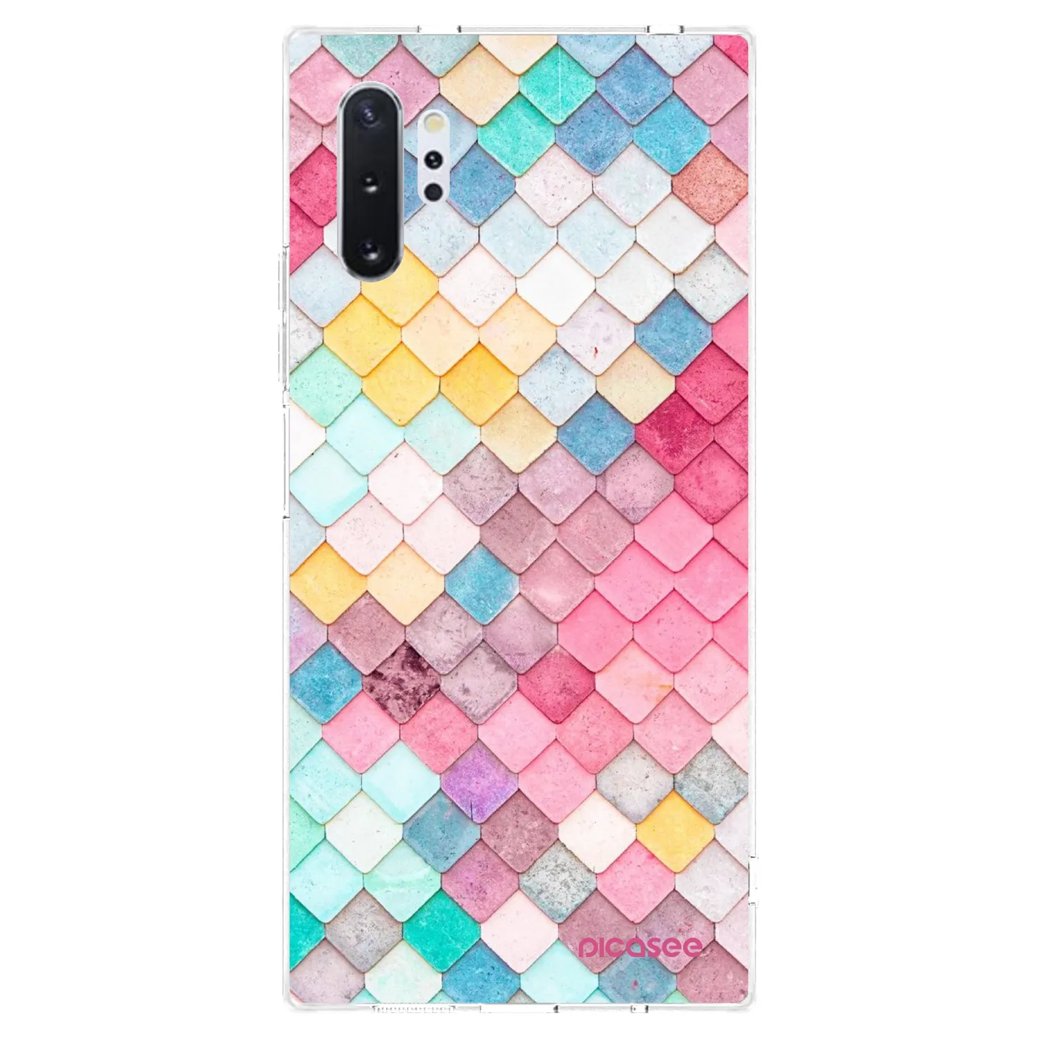 Picasee silikonski prozorni ovitek za Samsung Galaxy Note 10+ N975F - Colorful roof