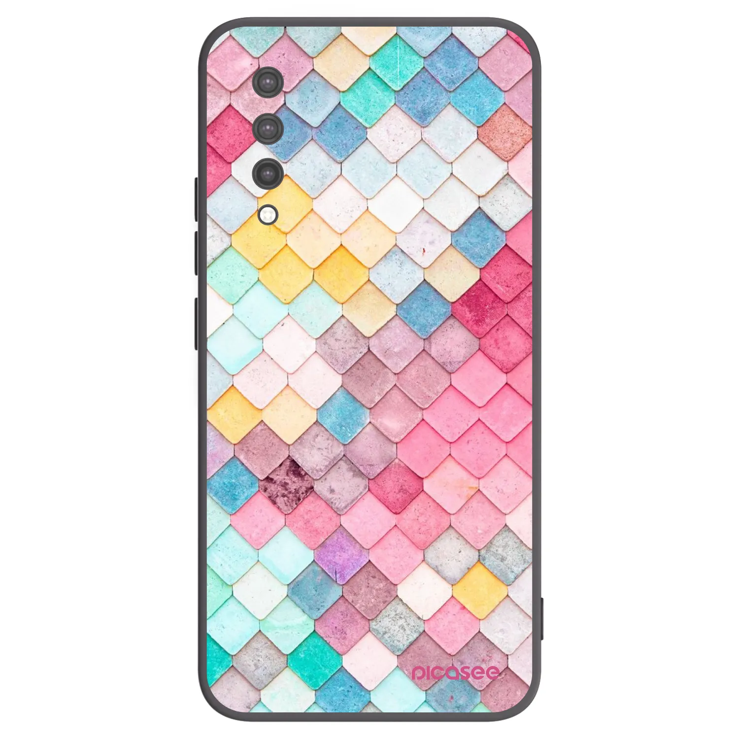 Picasee silikonski črni ovitek za Xiaomi Mi 9 Lite - Colorful roof