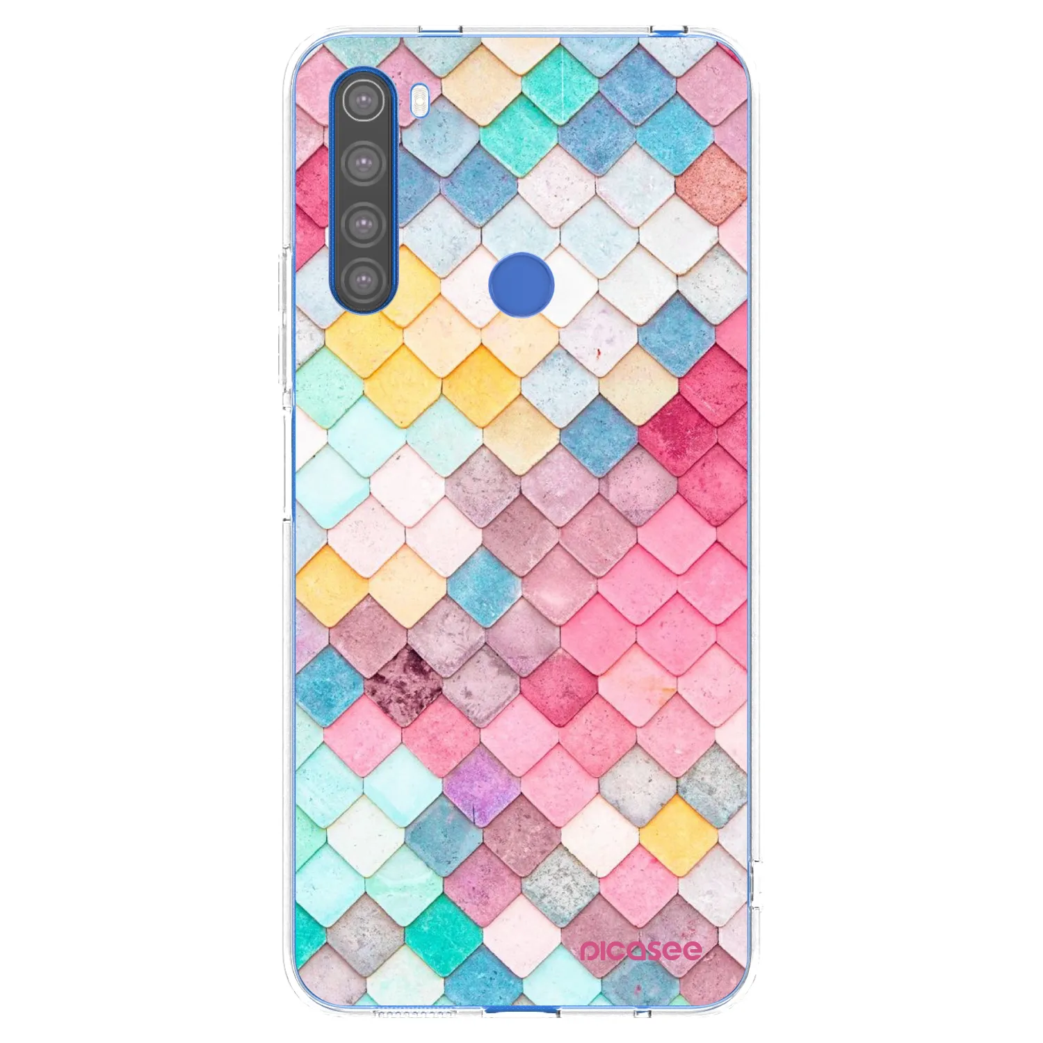 Picasee silikonski prozorni ovitek za Xiaomi Redmi Note 8T - Colorful roof