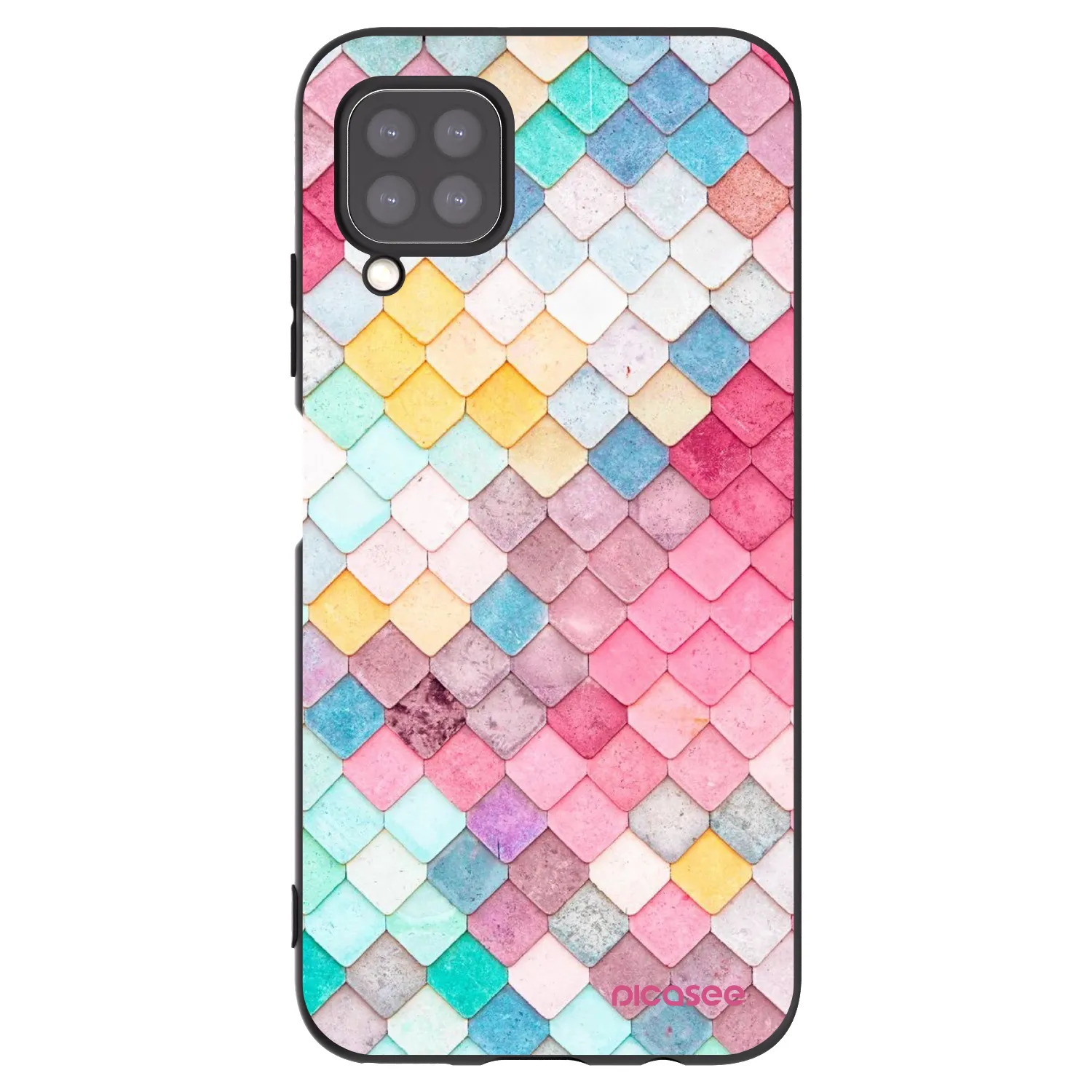 Picasee silikonski črni ovitek za Huawei P40 Lite - Colorful roof