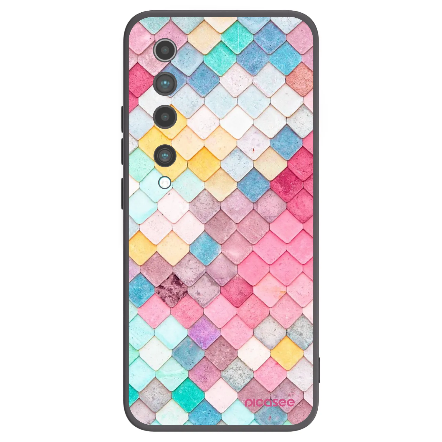 Picasee silikonski črni ovitek za Xiaomi Mi 10 - Colorful roof