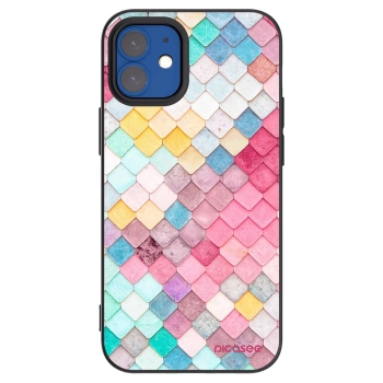 Picasee silikonski črni ovitek za Apple iPhone 12 mini - Colorful roof