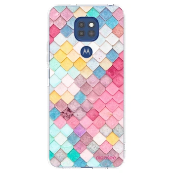 Picasee silikonski prozorni ovitek za Motorola Moto G9 Play - Colorful roof