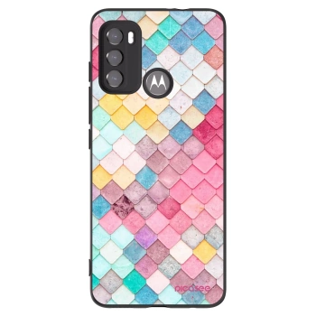 Picasee silikonski črni ovitek za Motorola Moto G60 - Colorful roof