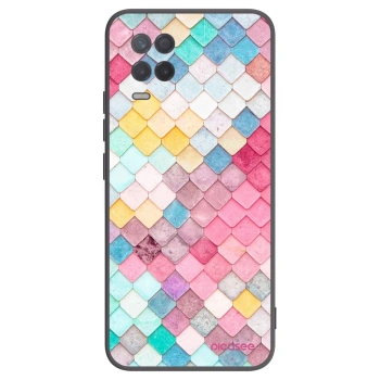 Picasee silikonski črni ovitek za Realme 8 5G - Colorful roof
