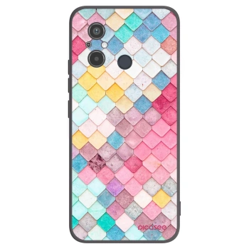Picasee silikonski črni ovitek za Xiaomi Redmi 12C - Colorful roof