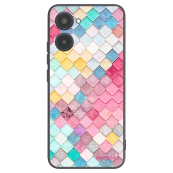 Picasee silikonski črni ovitek za Realme 10 4G - Colorful roof