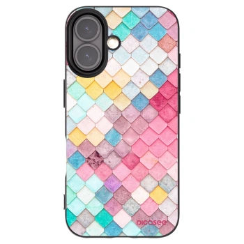 Picasee silikonski črni ovitek za Apple iPhone 16 - Colorful roof
