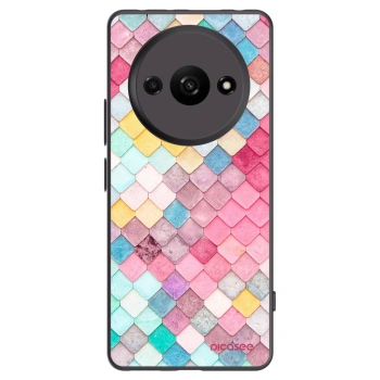 Picasee silikonski črni ovitek za Xiaomi Redmi A3 - Colorful roof