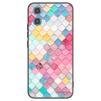 Picasee silikonski črni ovitek za Motorola Moto G34 5G - Colorful roof