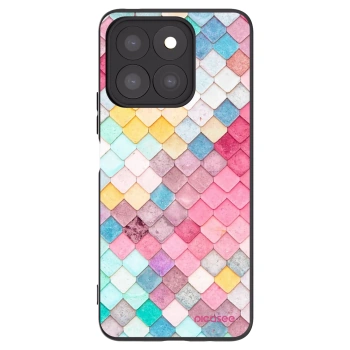 Picasee silikonski črni ovitek za Honor X8c - Colorful roof