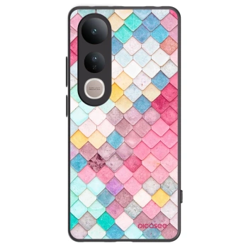 Picasee silikonski črni ovitek za Vivo V50 Lite 5G - Colorful roof