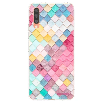 Picasee silikonski prozorni ovitek za Samsung Galaxy A70 A705F - Colorful roof