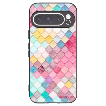 Picasee silikonski črni ovitek za Google Pixel 9 Pro XL - Colorful roof
