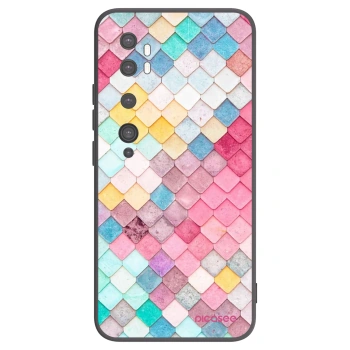 Picasee silikonski črni ovitek za Xiaomi Mi Note 10 (Pro) - Colorful roof