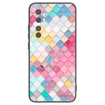 Picasee silikonski črni ovitek za Xiaomi Mi Note 10 Lite - Colorful roof