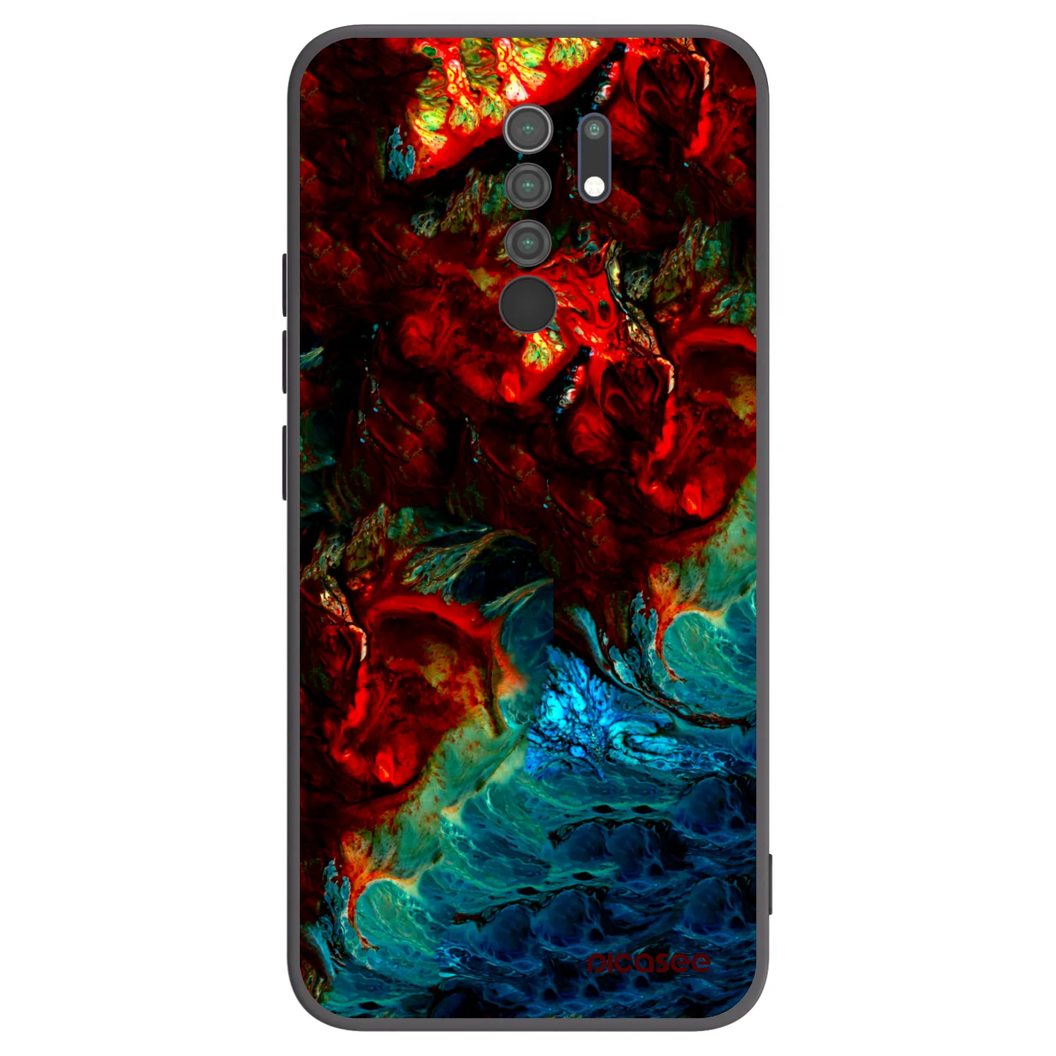 Picasee silikonski črni ovitek za Xiaomi Redmi 9 - Universe